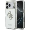 Guess PC/TPU Mirror 4G Glitter Logo MagSafe dėklas skirtas Apple iPhone 17 Pro Max Gold