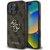 GUESS dėklas skirtas Apple iPhone 16 Pro GUHCP16L4GMGBR (4G PU Big Logo) rudos spalvos