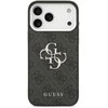 Dėklas GUESS case for IPHONE 17 Pro Max GUHCP17XP4G4SMCK (PU W/ Big 4G Classic Logo) sidabrinis juodas