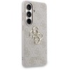 Guess PU 4G Metal Logo dėklas skirtas Samsung Galaxy S26+ rožinės spalvos