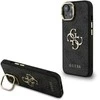 Guess PU 4G Metal Logo Stand Camera Frame dėklas skirtas Apple iPhone 13 juodos spalvos