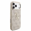 Guess PU 4G Metal Logo Dėklas su dirželiu, skirtas iPhone 18 Pro Max, Rožinė