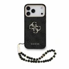 Dėklas Guess PU 4G Metal Logo Strap Case, skirta iPhone 18 Pro Max, juoda