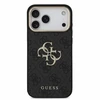 Dėklas Guess PU 4G Metal Logo Strap Case, skirta iPhone 18 Pro Max, juoda