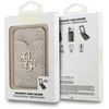 Dėklas Guess PU 4G Mirror MagSafe Cardslot Stand Rožinė