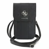Dėklas Guess PU 4G Peony Stripe Metal Logo Phone Bag juodos spalvos