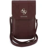 Guess PU 4G Peony Stripe Metal Logo telefono krepšys, bordo spalvos