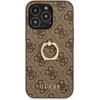 Apple iPhone 13 Pro Guess dėklas 4G with Ring Stand (GUHCP13L4GMRBR) rudos spalvos