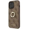 Apple iPhone 13 Pro Guess dėklas 4G with Ring Stand (GUHCP13L4GMRBR) rudos spalvos