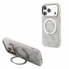 Guess PU 4G Ring Stand MagSafe dėklas skirtas iPhone 18 Pro rožinės spalvos