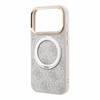Guess PU 4G Ring Stand MagSafe dėklas skirtas iPhone 18 Pro rožinės spalvos