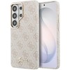 Guess PU 4G Script Metal Logo Magnetic dėklas skirtas Samsung Galaxy S26 Ultra rožinės spalvos