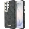 Guess PU 4G Script Metal Logo Magnetic dėklas skirtas Samsung Galaxy S26 Ultra juodos spalvos