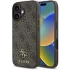 Guess PU 4G Small Metal Logo MagSafe dėklas skirtas Apple iPhone 16 Plus Brown