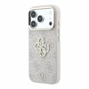 Dėklas Guess PU 4G Strass Metal Logo Case for iPhone 18 Pro Max Rožinė