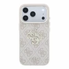 Dėklas Guess PU 4G Strass Metal Logo Case for iPhone 18 Pro Max Rožinė