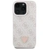 Guess Leather 4G Triangle Strass MagSafe Apple iPhone 16 Pro – dėklas telefonui rožinės spalvos