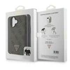 Apple iPhone 16 Guess Leather Metal Logo Strass Crossbody + Dirželis (GUHCP16SP4TDSCPW) dėklas telefonui rudos spalvos