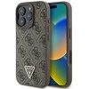 Guess Leather 4G Triangle Strass MagSafe Apple iPhone 16 Pro Max – dėklas telefonui rudos spalvos