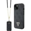 Apple iPhone 15 Guess dėklas Crossbody 4G Metal Logo (GUHCP15SP4TDSCPK) juodos spalvos