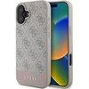 Guess GUHCP16SG4GLPI Apple iPhone 16 6.1″ rožinės spalvos harddėklas 4G Bottom Stripe