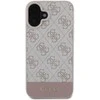 Guess GUHCP16SG4GLPI Apple iPhone 16 6.1″ rožinės spalvos harddėklas 4G Bottom Stripe