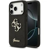 Dėklas Guess PU Fixed Glitter 4G Metal Logo Case for iPhone 18 Pro Juodas