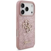 Dėklas Guess PU Fixed Glitter 4G Metal Logo Case for iPhone 18 Pro Rožinė