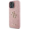 Guess Fixed Glitter Big 4G Apple iPhone 16 Pro – dėklas telefonui rožinės spalvos