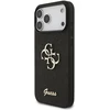 Guess PU fiksuotas blizgučių 4G metalinis logotipo dėklas, skirtas iPhone 18 Pro Max, juodas
