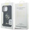 Guess PU Grained 4G Logo Stand Camera Frame dėklas skirtas Apple iPhone 15 juodos spalvos