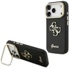 Guess PU Grained 4G Logo Stand Camera Frame dėklas skirtas Apple iPhone 17 Pro juodos spalvos