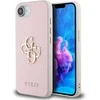 Guess PU Grained 4G Metal Logo Apple iPhone 16e dėklas telefonui rožinės spalvos