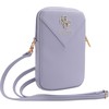Guess krepšys su užtrauktuku Triangle 4G (GUWBZPGSTEGU) violetinės spalvos