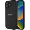 Guess GUHMP16SPGHSMMK Apple iPhone 16 6.1″ juodos spalvos kietas dėklas Grained Gold Ring MagSafe