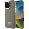 Guess PU Grained Triangle Logo Apple iPhone 16 Pro Max dėklas telefonui rudos spalvos
