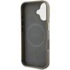 Guess PU Grained Triangle Logo Apple iPhone 16 dėklas telefonui rudos spalvos
