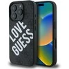 Guess PU Leather 4G Big Love Logo MagSafe Apple iPhone 16 Pro dėklas telefonui juodos spalvos