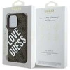 Guess PU Leather 4G Big Love Logo MagSafe Apple iPhone 16 Pro Max dėklas telefonui rudos spalvos