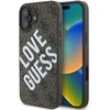 Guess PU Leather 4G Big Love Logo MagSafe Apple iPhone 16 dėklas telefonui rudos spalvos