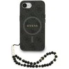 Guess PU Leather 4G Colored Ring Strap MagSafe dėklas skirtas Apple iPhone 16e juodos spalvos
