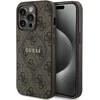 Guess GUHMP14LG4GFRW Apple iPhone 14 Pro 6.1" rudos spalvos dėklas 4G Collection Leather Metal Logo MagSa