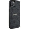 Dėklas GUESS GUHMP15SG4GFRK IPHONE 15/14/13 6.1 "Juodas / Juodas HARDCASE 4G COLLECTION LEATHER METAL MAGSAFE LOGO