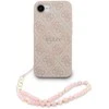 Guess PU Leather 4G Colored Ring Strap MagSafe dėklas skirtas Apple iPhone 16e rožinės spalvos