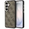 Guess PU Leather 4G Gold Frame Magnetic dėklas skirtas Samsung Galaxy S26 rudos spalvos