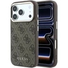 Dėklas Guess PU Leather 4G Gold Frame MagSafe Case for iPhone 18 Pro Max Brown