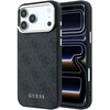 Dėklas Guess PU Leather 4G Gold Frame MagSafe Case for iPhone 18 Pro Max Juodas