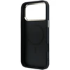 Guess PU odos, 4G Gold Frame MagSafe dėklas iPhone 18 Pro Max, juodos spalvos