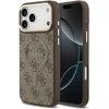 Guess PU Leather 4G Gold Frame MagSafe dėklas skirtas Apple iPhone 17 Pro Max rudos spalvos