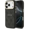Guess PU Leather 4G Gold Frame MagSafe dėklas skirtas Apple iPhone 17 Pro juodos spalvos